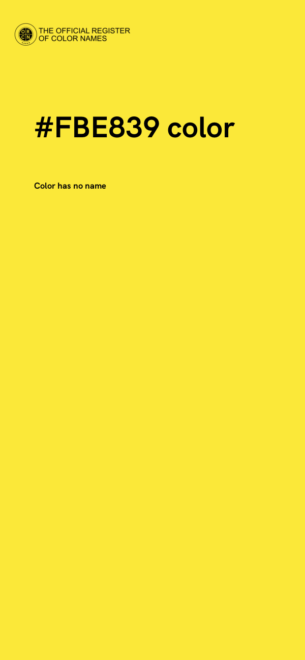 #FBE839 color image