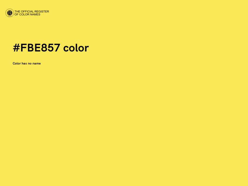 #FBE857 color image