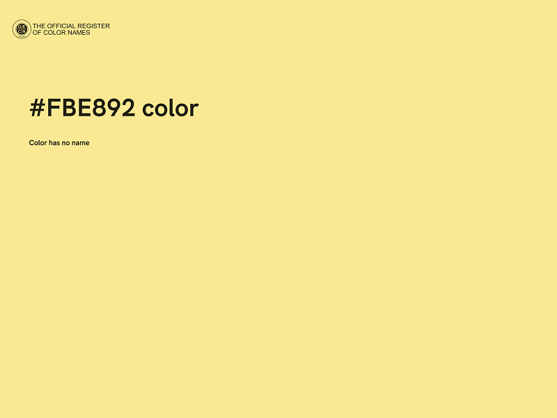 #FBE892 color image