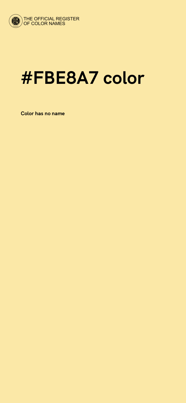 #FBE8A7 color image