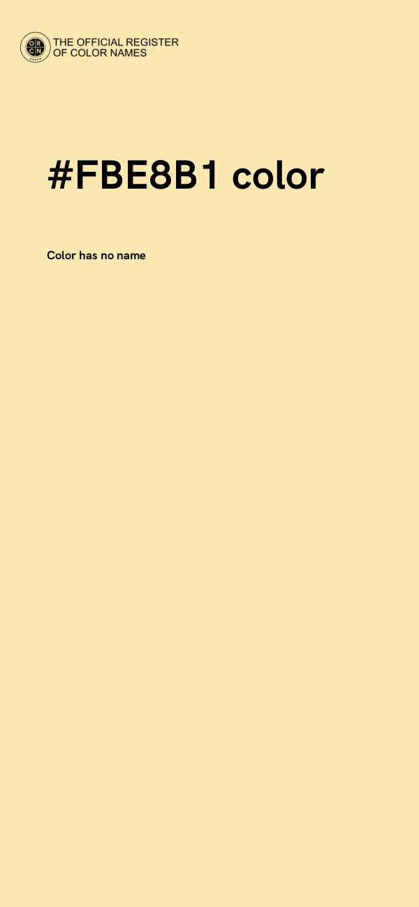 #FBE8B1 color image