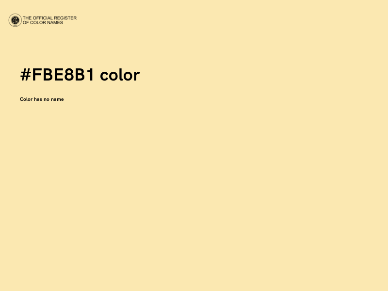 #FBE8B1 color image