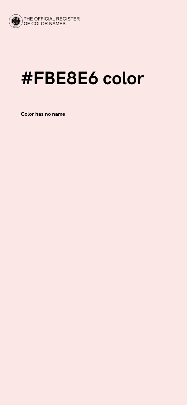 #FBE8E6 color image