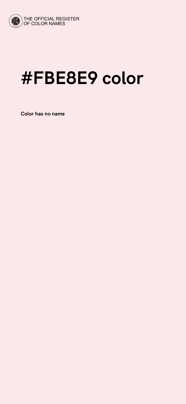 #FBE8E9 color image