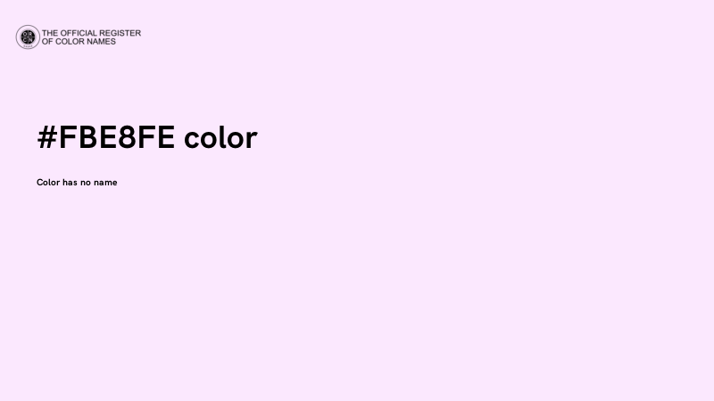 #FBE8FE color image