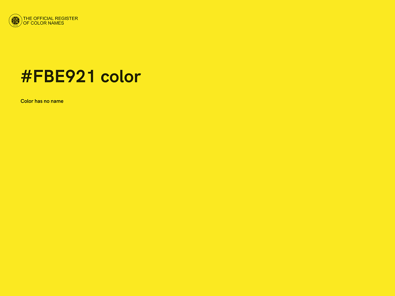 #FBE921 color image