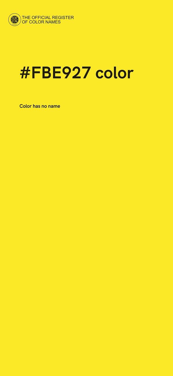 #FBE927 color image