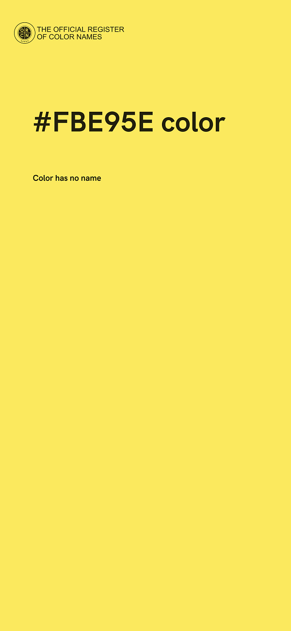 #FBE95E color image
