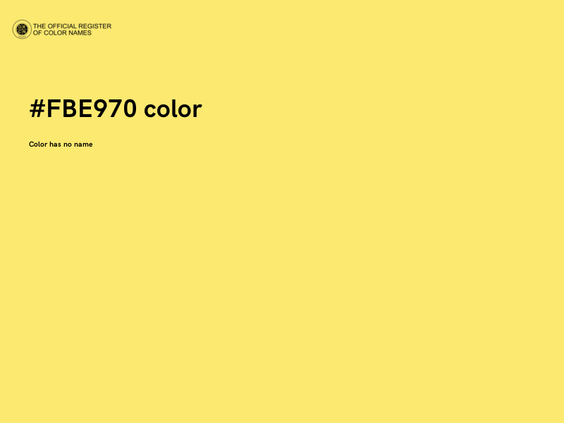 #FBE970 color image