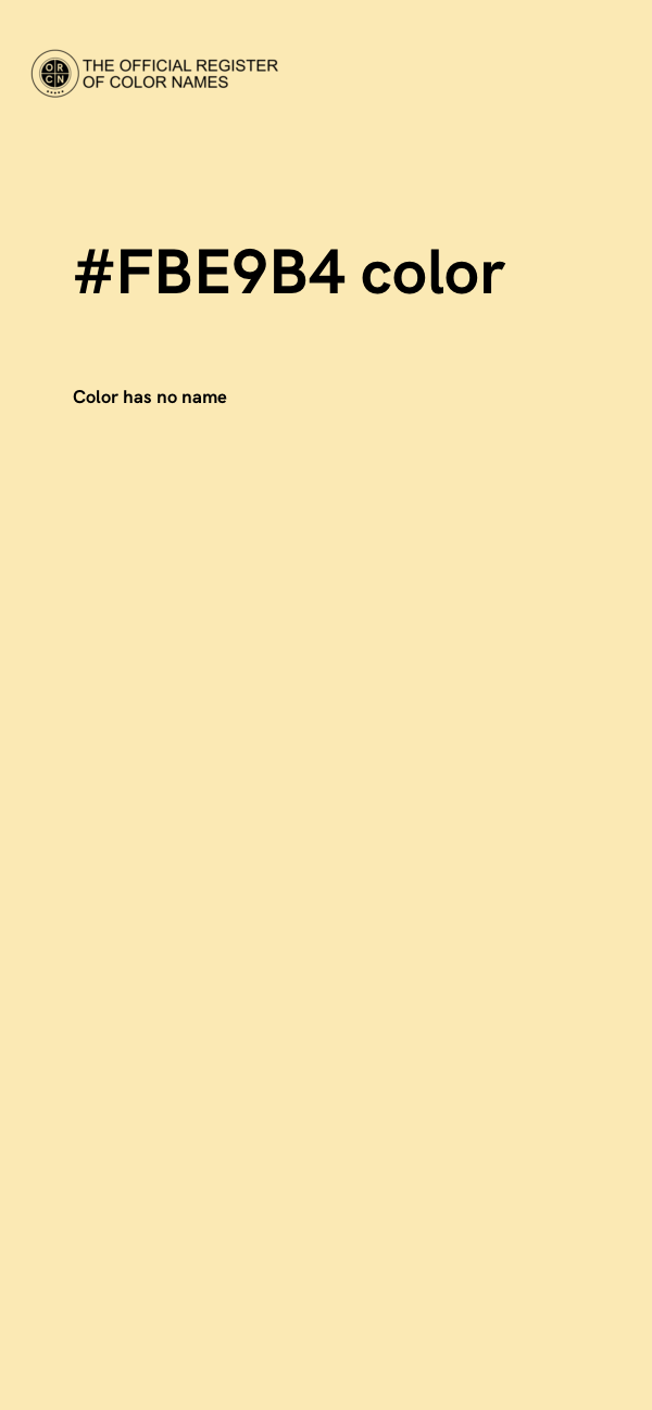 #FBE9B4 color image