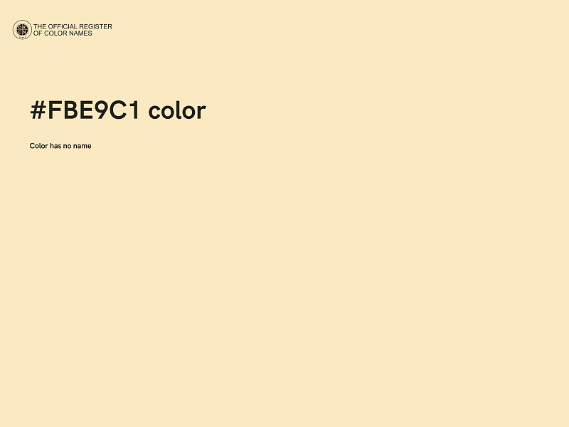 #FBE9C1 color image