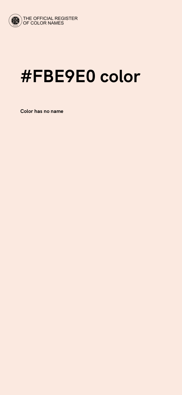 #FBE9E0 color image