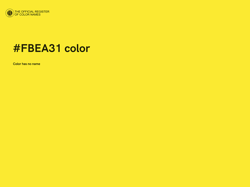 #FBEA31 color image