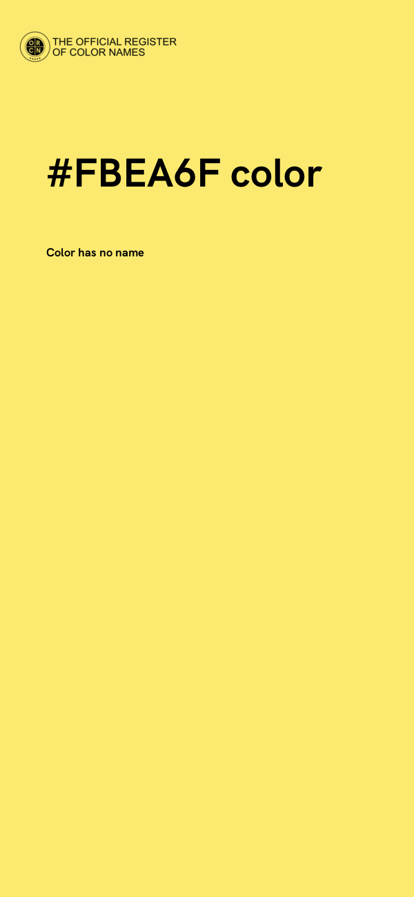 #FBEA6F color image