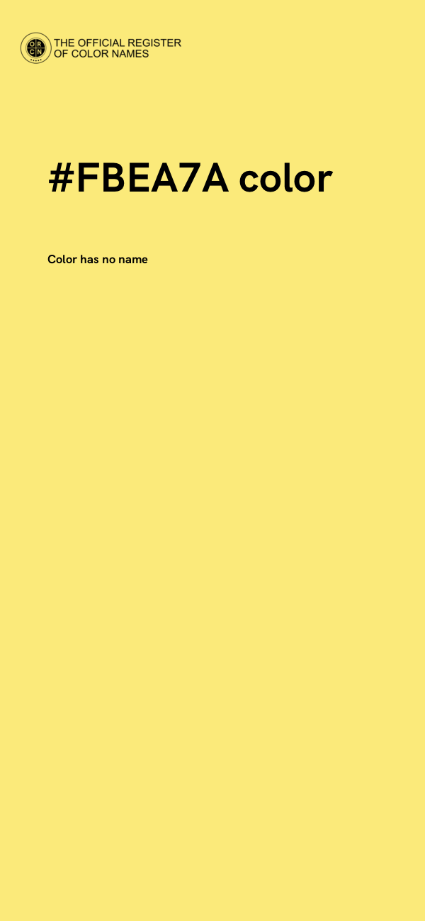 #FBEA7A color image
