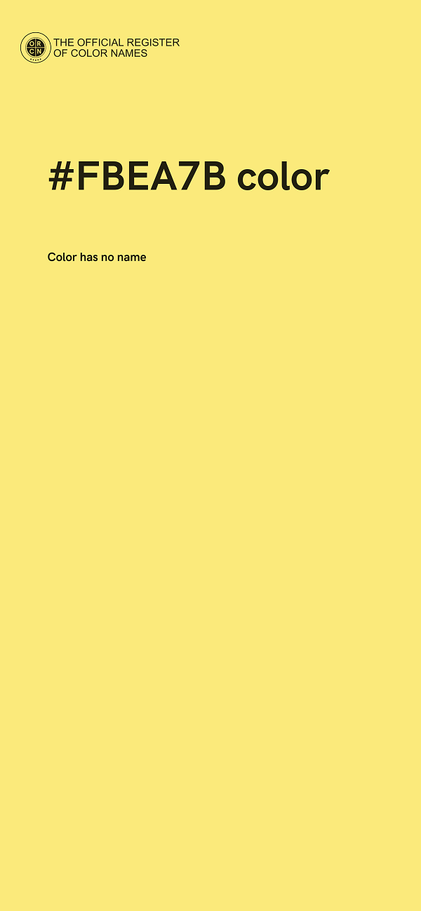 #FBEA7B color image