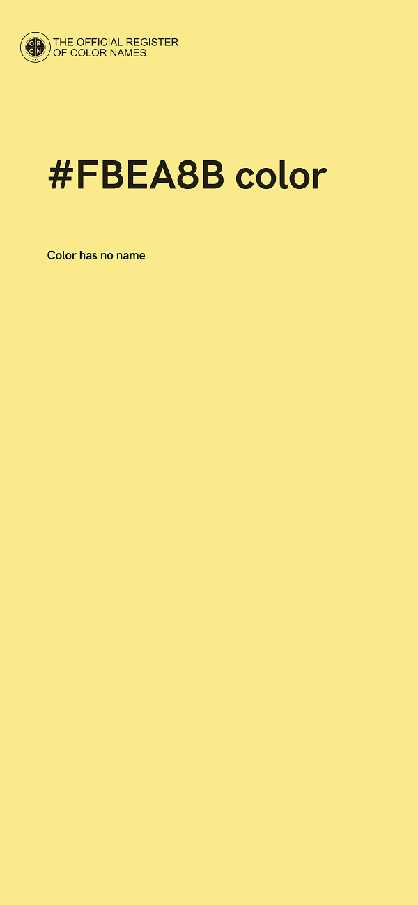 #FBEA8B color image