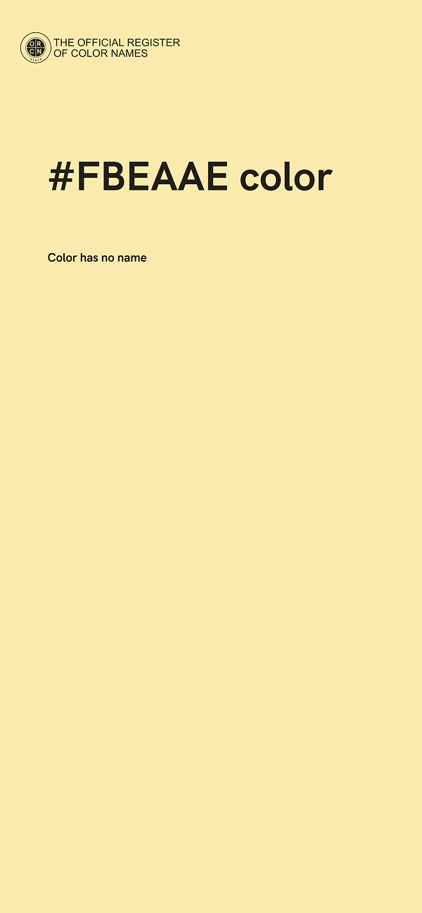 #FBEAAE color image