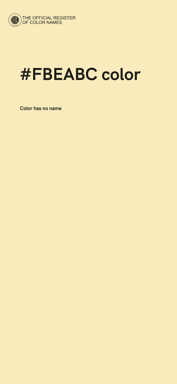 #FBEABC color image