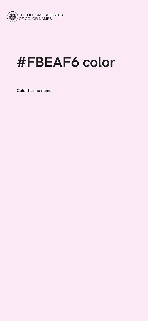 #FBEAF6 color image