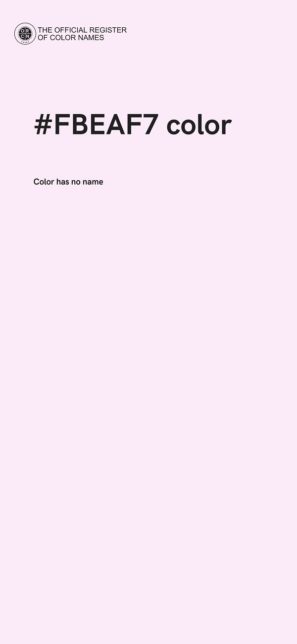 #FBEAF7 color image