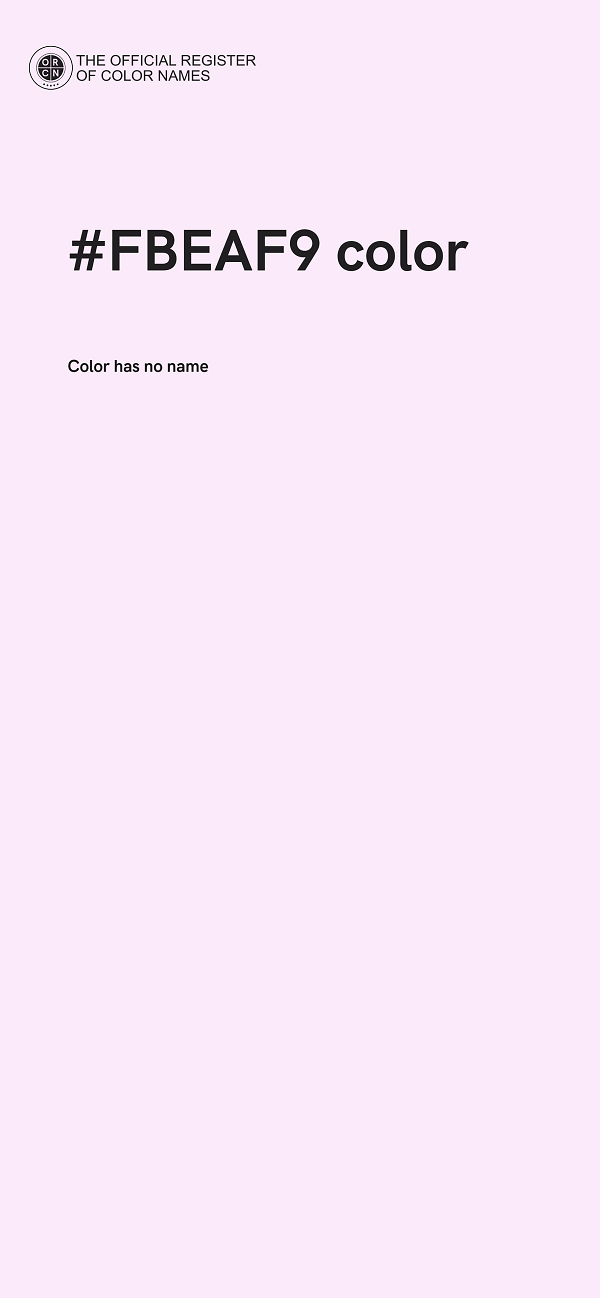 #FBEAF9 color image