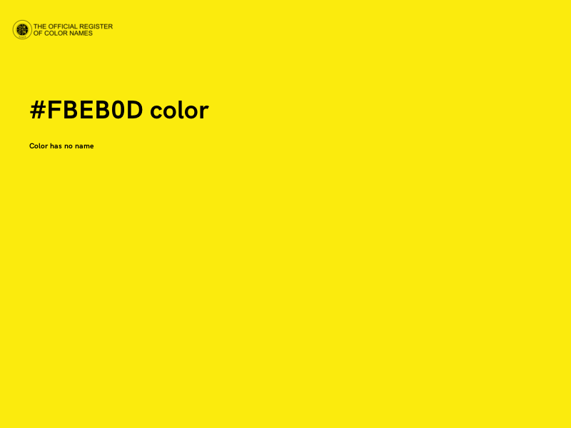 #FBEB0D color image