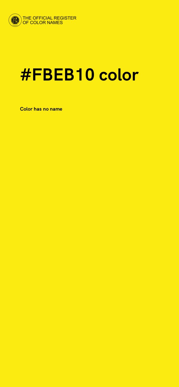 #FBEB10 color image