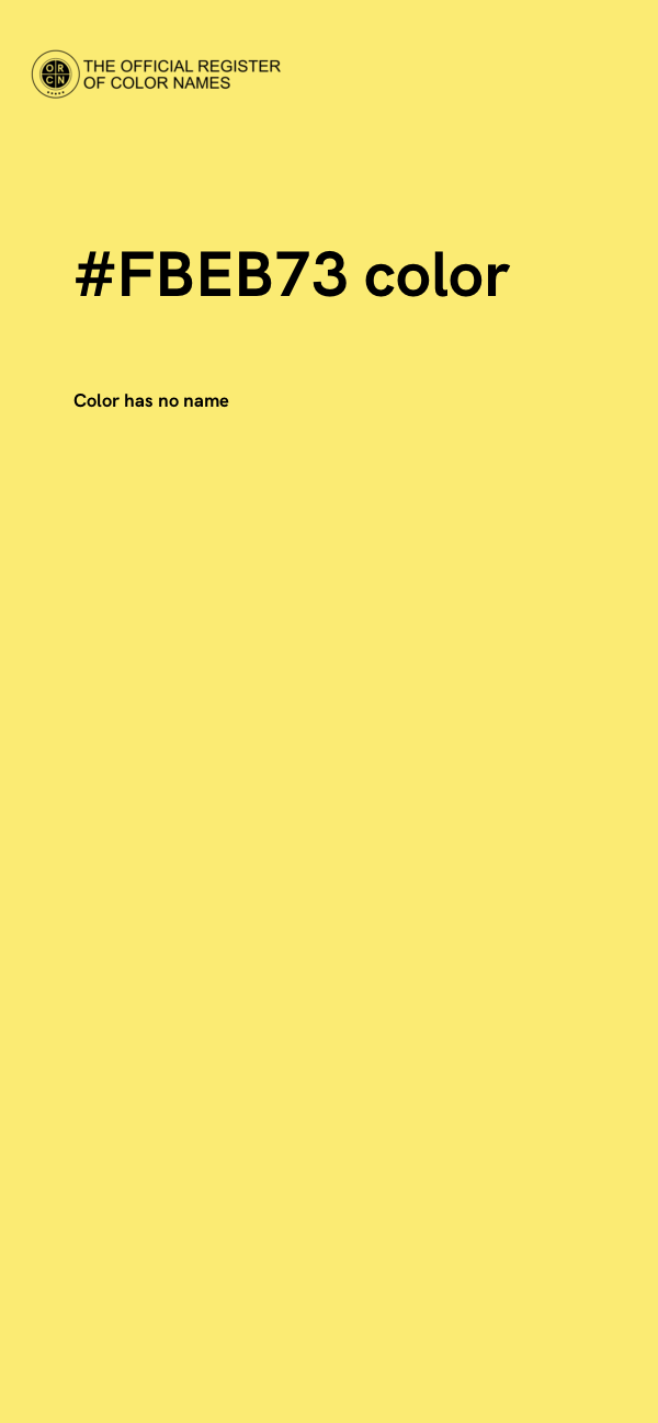 #FBEB73 color image