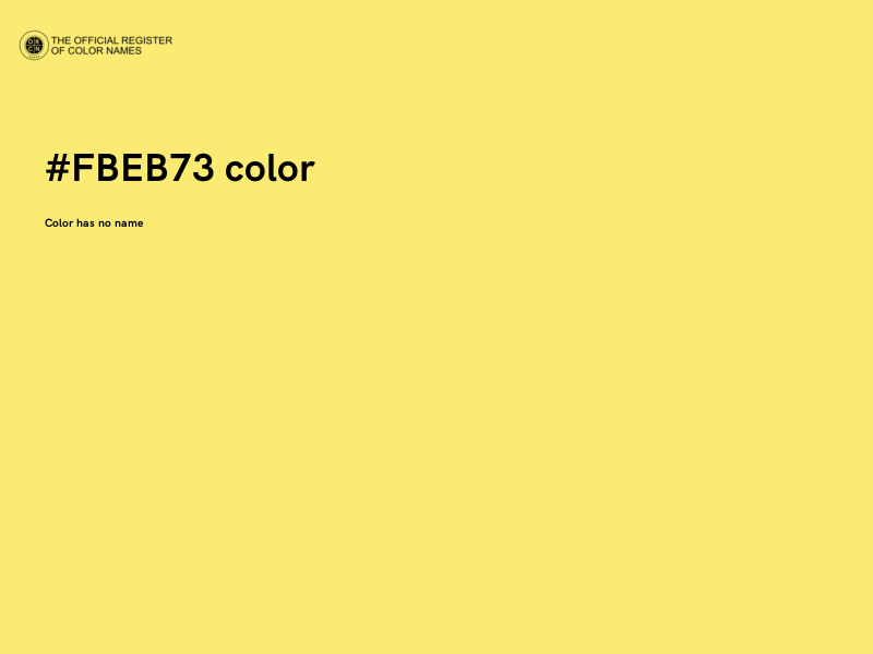 #FBEB73 color image