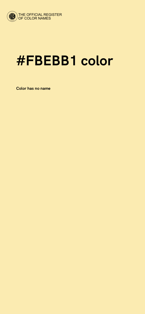 #FBEBB1 color image