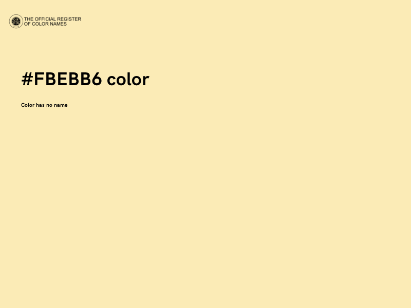 #FBEBB6 color image