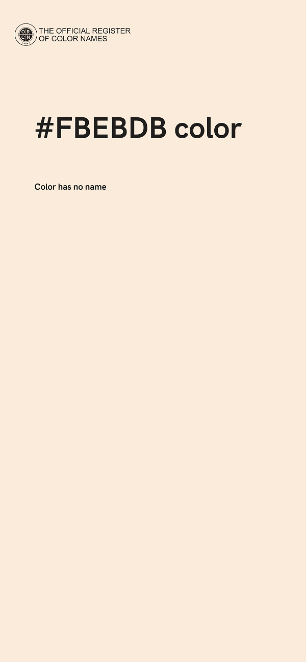 #FBEBDB color image