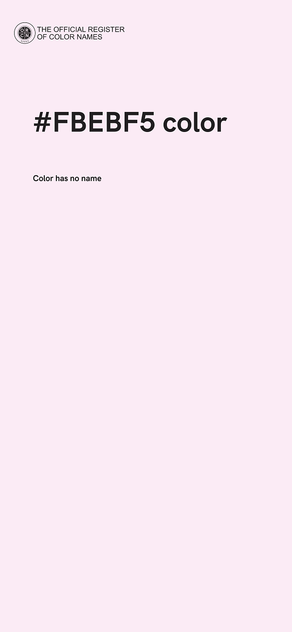 #FBEBF5 color image