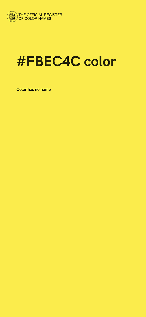 #FBEC4C color image