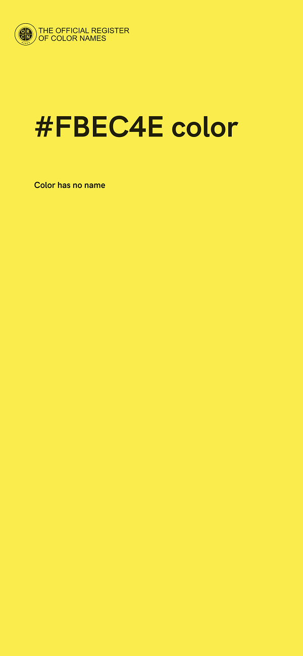 #FBEC4E color image
