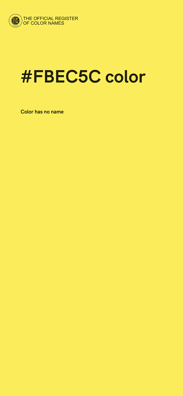 #FBEC5C color image