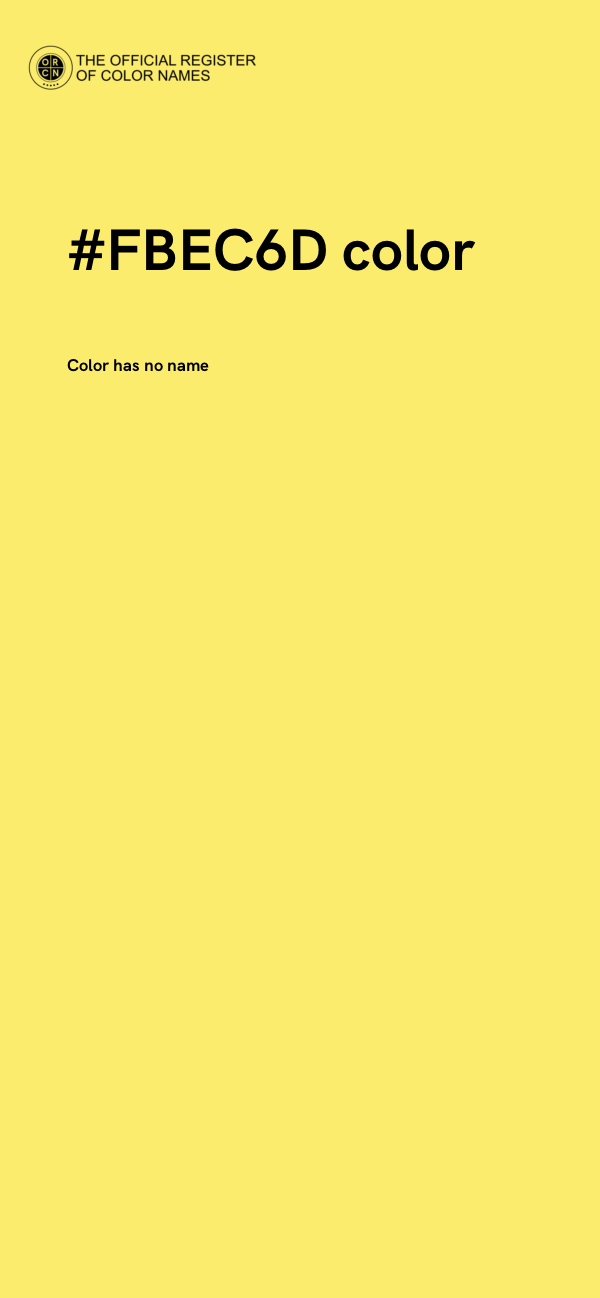 #FBEC6D color image