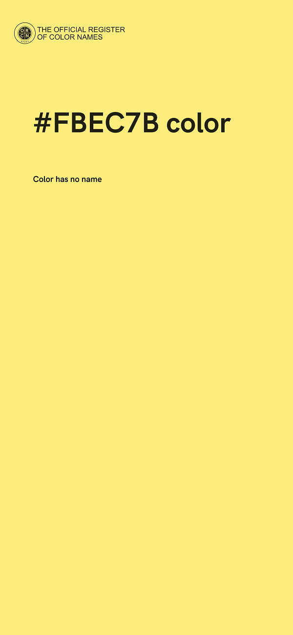 #FBEC7B color image