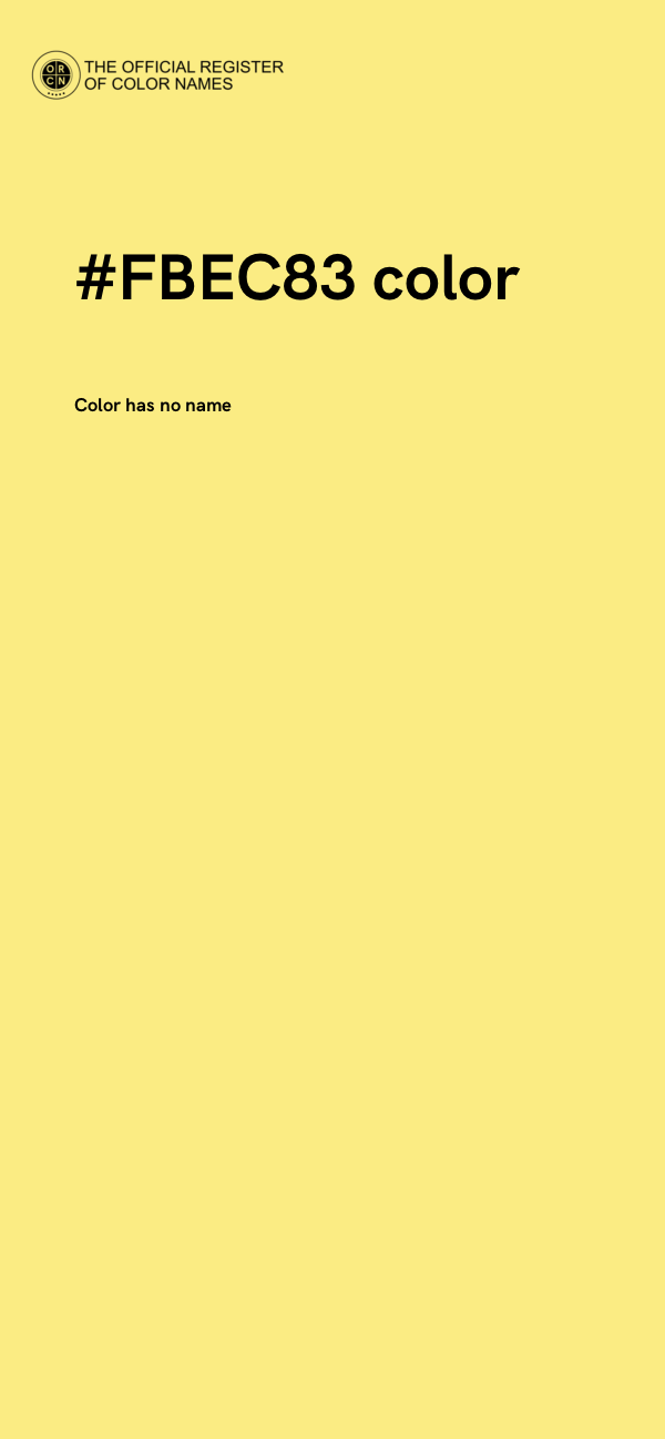 #FBEC83 color image