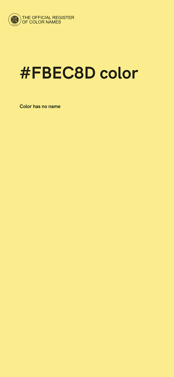 #FBEC8D color image