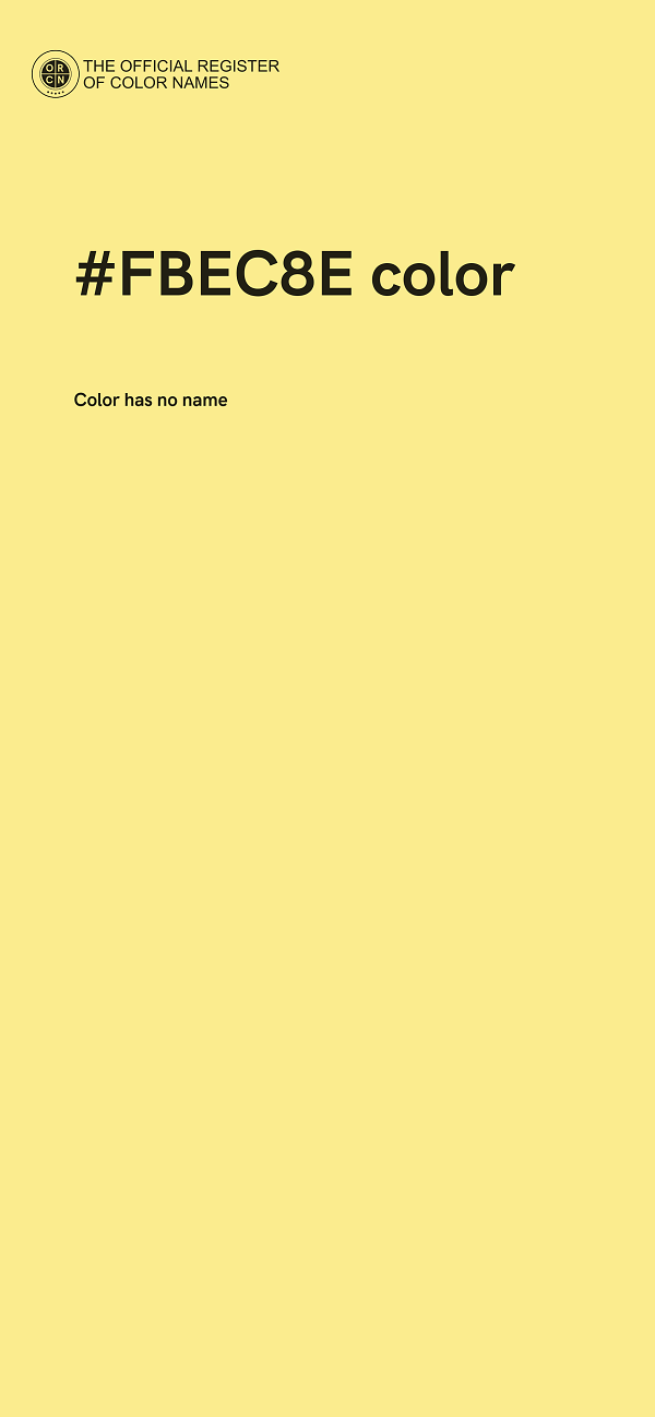 #FBEC8E color image