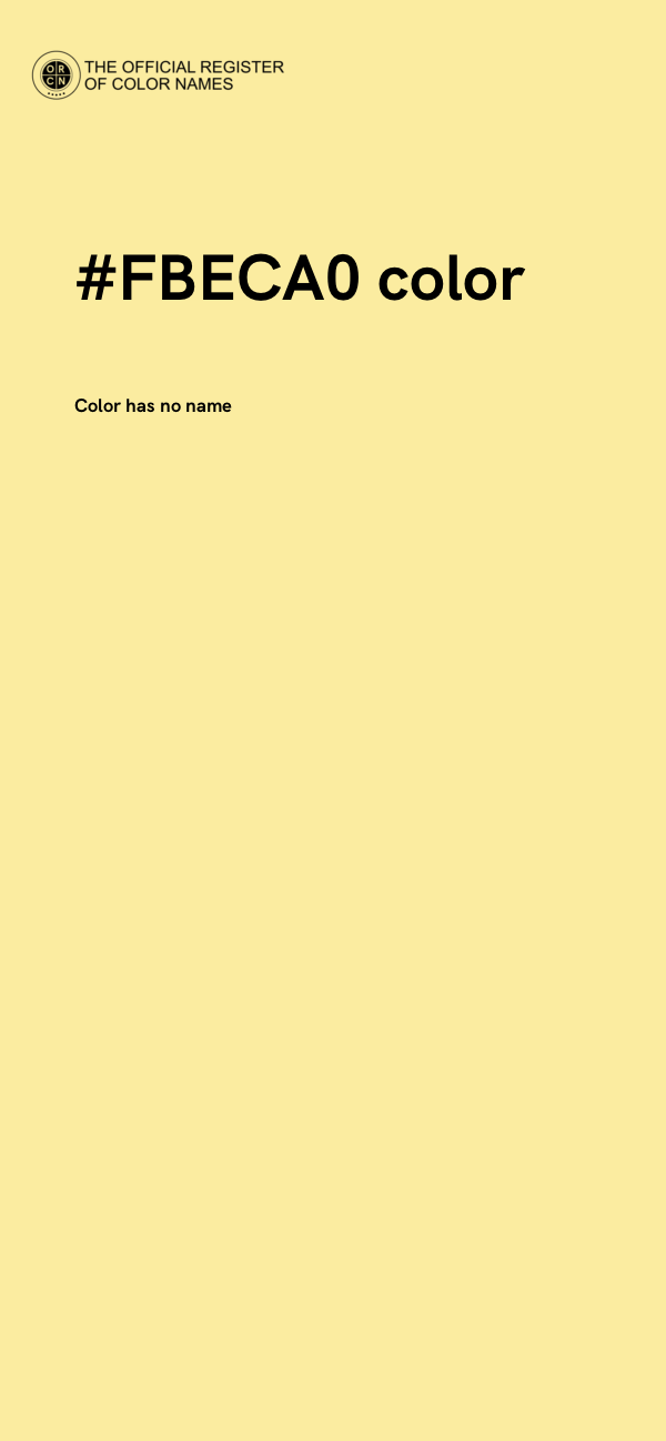 #FBECA0 color image