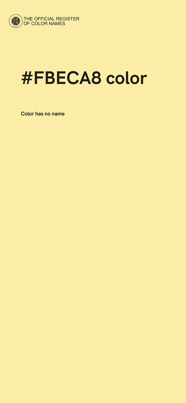 #FBECA8 color image