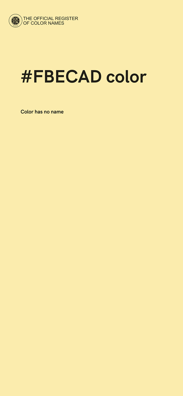 #FBECAD color image