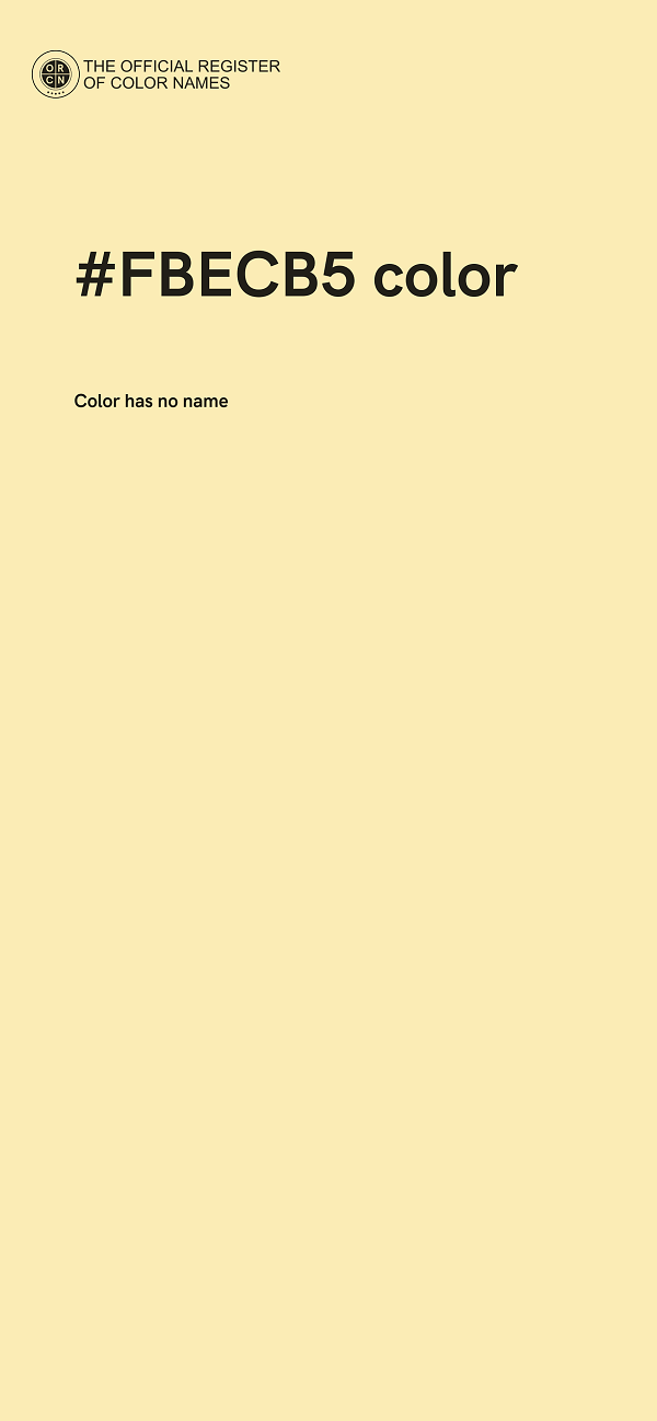 #FBECB5 color image