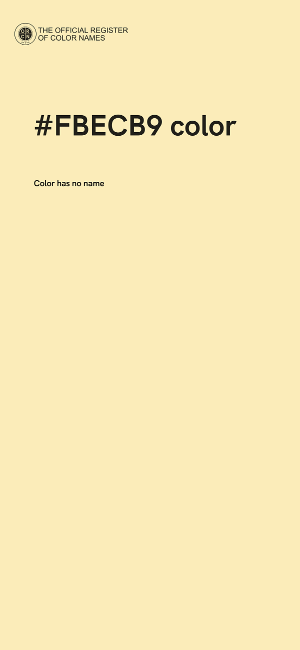#FBECB9 color image