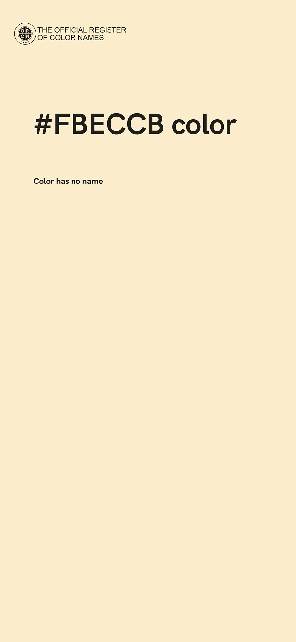 #FBECCB color image