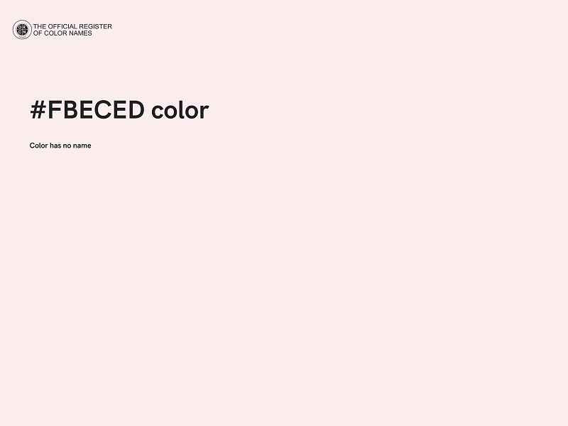 #FBECED color image