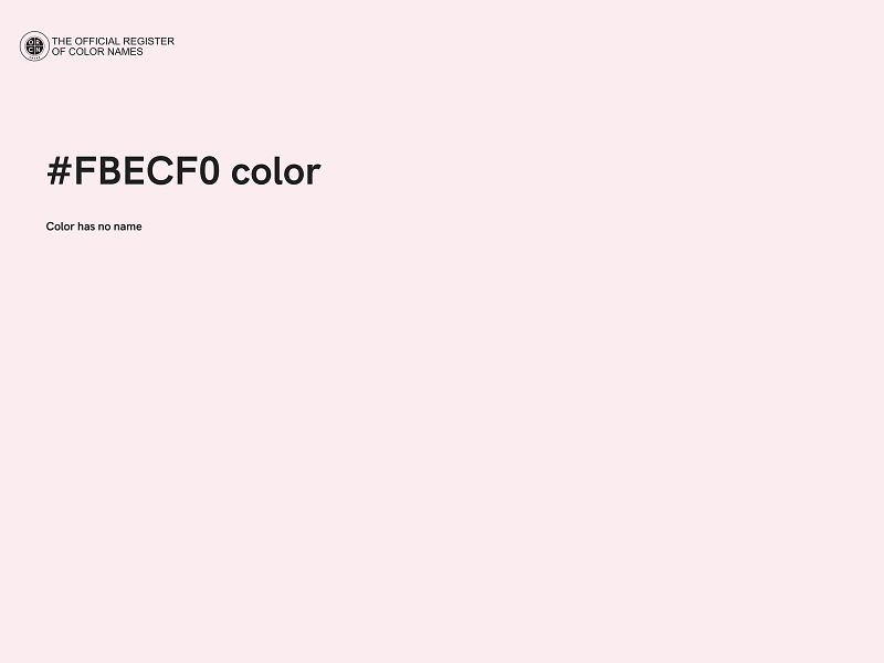 #FBECF0 color image